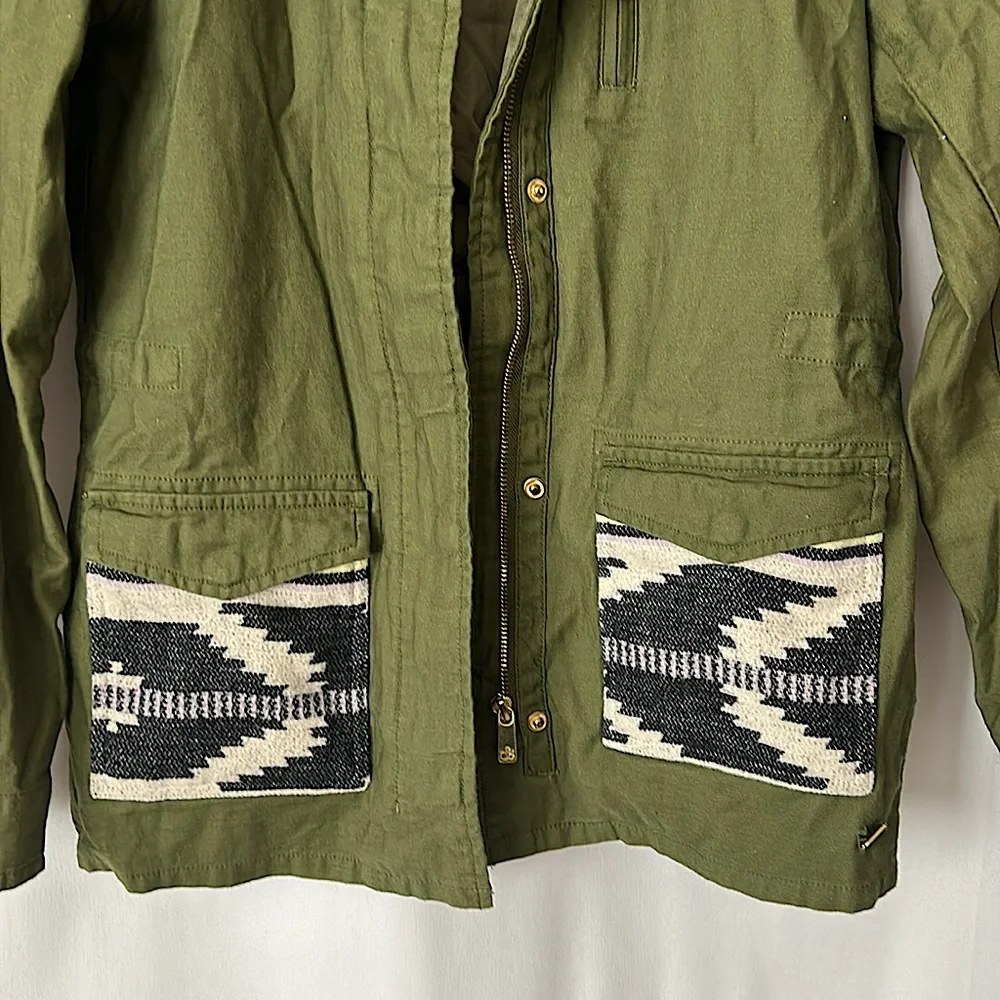 Scotch & Soda Amsterdam Army Green Cotton Long Sleeve Jacket Coat **Sz S** 🌸🌸 - Picture 3 of 6